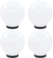 vidaXL LED-Gartenleuchten 2 Stk. Kugelf&ouml;rmig 20 cm PMMA