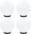 vidaXL 2X LED Kugelleuchte 20cm PMMA Kugellampe Gartenlampe Außenleuchte Lampe (50654)