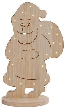Näve Gartenleuchte Weihnachtsbeleuchtung Draußen LED Weihnachtsdeko Außen Holz mit Timer