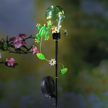 Marelida LED Solarleuchte LED Solar Gartenstecker Frosch Garten Balkon Deko Erdspieß H: 84cm, LED Classic, warmweiß (2100K bis 3000K)