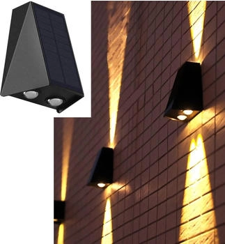 Arnusa Solarleuchte Wandstrahler helle Wandlampe kabellos UP Down Au&szlig;enleuchte Wandlampe 3,7V 1300mAh hochwertig (TB-258)