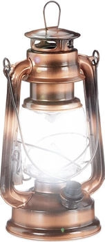 Relaxdays LED Laterne Sturmlaterne LED, Kupfer, Kupfer Transparent