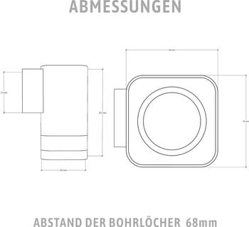 SSC-LUXon Wandleuchte ATUNI schwarz - up oder down Wandlampe inkl. LED GU10 Leuchtmittel 3W warmweiß 1er Set (SSC-5708)