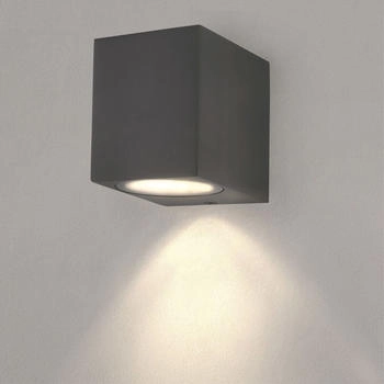 Ledvion Hydra, LED Wandleuchte Außen Anthrazit Kubus, Für Ein GU10 Down, Außenwandleuchte, Wandlampe, Außenlampe, IP54 (8720387411306)