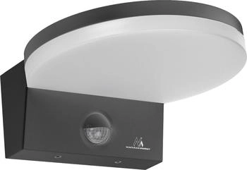 Maclean LED-Wandleuchte mit Dämmerungssensor PIR-Bewegungsmelder 15W,IP65,1560lm Grau [EEK: E]