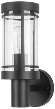 Grafner Außen-Wandleuchte Wandlampe Edelstahl Wandleuchte Hofleuchte E27 Schwarz, ohne Leuchtmittel (22085)
