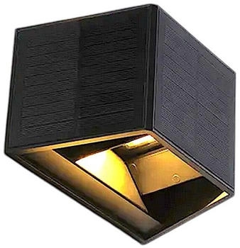 Arnusa Solarleuchte modern Wandstrahler helle Wandlampe kabellos UP Down Au&szlig;enleuchte 1300 mAh warmwei&szlig; Au&szlig;enlampe Solarlampe (TB-257)