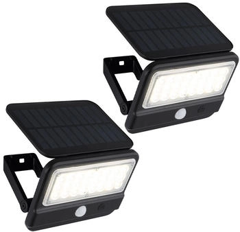 Globo Wandlampe Solarleuchte Bewegungsmelder LED 2er Set [EEK: Nicht bewertet] (147937)