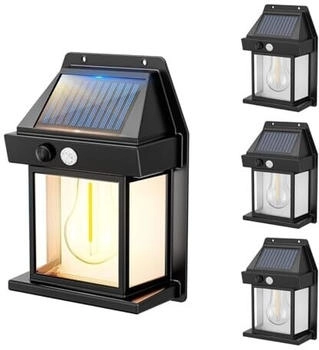 Lumisky 4 Stück Solar-Wandleuchten, LED, Warmweiß, 4 x Sunflare Leuchtmittel, Höhe 17 cm (4x SUNFLARE)