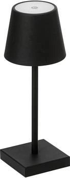 Dehner Akkuleuchte Dyan, Tischleuchte, warmweiß, Schutzklasse IP54, Höhe 30 cm, Ø 11 cm, Metall / Kunststoff, schwarz (2049286)
