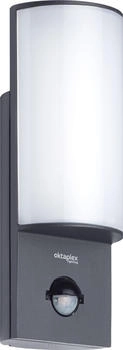 Oktaplex Oktaplex Alu Außenlampe mit Sensor Belo 800lm Warmweiß 10W Außenleuchte IP54 (17046.3K)