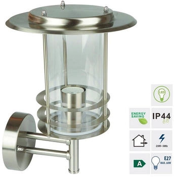 Grafner Edelstahl Wandlampe E27 IP44 Wand Außenleuchte, außen und innen Wandleuchte Lampe Außen lampe (WL10318)
