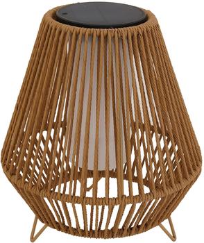 Lumisky Solarlaterne, Beige, Naturmaterialien, LED integriert, 26x26x26 cm, Lampen & Leuchten, Außenbeleuchtung, Solarleuchten (800000916621)