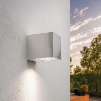 Ledvion LED Wandlampe San Diego, GU10 Up&Down, IP54, Grau & Quadrat, Außenlampe, Außenbeleuchtung (8720707006168)