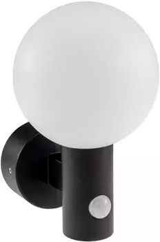 ChiliTec LED Wandleuchte "LAMU" mit PIR-Sensor IP65, 15W, schwarz, 4000k / neutralweiß [EEK: E] (23795)