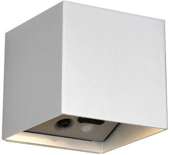 Reality LED-Akkuwandleuchte Genie 10x10,5x10,5 cm titanfarbig