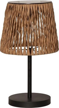 Star Trading Solarleuchte Cesta, Tischlampe, Rattan-Optik, Braun, Solar, Außenbereich, Warmweiß 48 cm (ST-483-19)