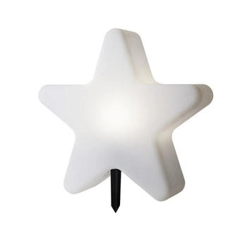 Marelida LED-Stern für außen Gartenleuchte Stern Deko 50cm Erdspieß E27 Fassung max 25W Außen weiß ([60]803-95)