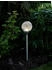 Star Trading LED-Solar-Wegleuchte mit Kugel, Edelstahl, 45x12 cm, mit Solarpanel und Akku (479-27)