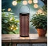 Marrakesch Orient & Mediterran Interior LED Solarleuchte Metall Solarlaterne 30cm Outdoor LED Bamba IP65 Wasserdicht, LED fest integriert, Schwarz (dmc-sl07-sch-2er)