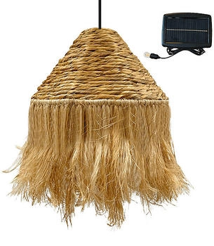 Lumisky Solar-Hängeleuchte Leonora Solar, Wasserhyazinthe mit Hybridkabel, Netz- und Solarkabel, 5 m Länge (LEONORA SOLAR)