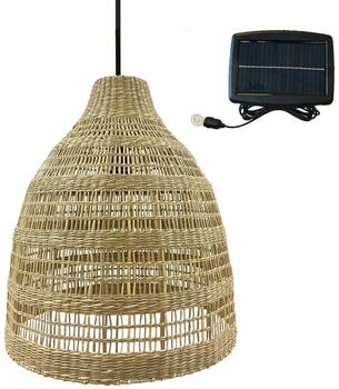 Lumisky FREYA LONG SOLAR Solar-Hängeleuchte aus natürlichem Meeresgras geflochten LED warmweiß FREYA LONG SOLAR 5 m Länge