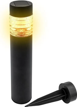 Spetebo Edelstahl Solar Gehwegleuchte 42 x 8 cm - anthrazit - Garten Wegeleuchte warm weiß