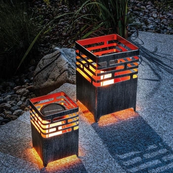 Esotec 2er Set Solar Feuerstelle Metall (102786)