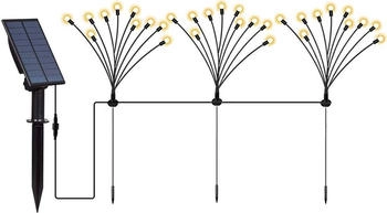 Lumisky Solarfackeln, Schwarz, Kunststoff, LED integriert, 1x70x1 cm, Lampen & Leuchten, Außenbeleuchtung, Solarleuchten (800000933497)
