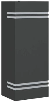 vidaXL Außen-Wandleuchte Außenwandleuchte Schwarz Edelstahl, Schwarz (4006324)