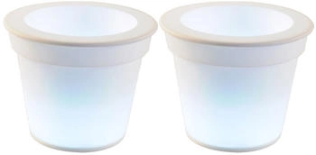 ETC Shop etc-shop LED Dekolicht, LED-Leuchtmittel fest verbaut, Neutralweiß, Solar LED Blumenkübel Blumentopf Blumentopf leuchtend Solar (etc106638_2er)
