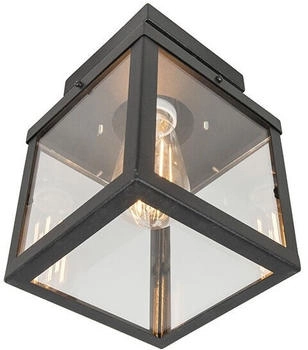 QAZQA Plafoniera da esterni Rotterdam 1 luce nero