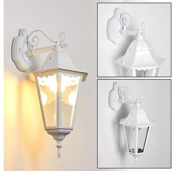 Hofstein Viano Außenwandlampe abwärts Aluguss in Weiß (H3464502)