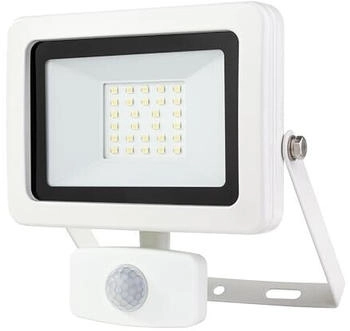 REV-Ritter LED Strahler FLARE - Außenlampe mit Bewegungsmelder, IP44, LED Lampe 20W, 1700 Lumen, 6500K, Er swinkel 120° auf 9m, weiß (2707412010)