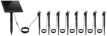 Lumisky Set mit 8 LED-Solarleuchten, Warmweiß, Mini Roundy, zum Aufstecken auf den Boden oder zur Befestigung an der Wand (8x MINI ROUNDY)