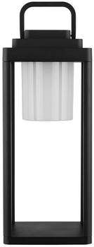REV-Ritter LED Lampe - Akku Laterne aus Aluminium, stilvolle Außenlampe mit Dimmfunktion, H:35cm, 160lm, 2W, 4000mAh, IP65, schwarz (2021001200)