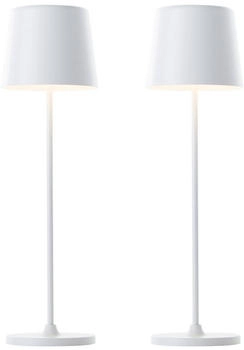 Brilliant LED Tischleuchte Kaami 2er-Set wei&szlig; matt