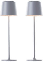 Brilliant LED Tischleuchte "Kaami - mobile LED Au&szlig;en Akku Tischlampe 2er-Set"