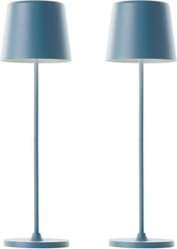 Brilliant LED Tischleuchte Kaami 2er-Set nordisch blau
