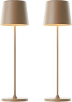 Brilliant LED Tischleuchte "Kaami - mobile LED Au&szlig;en Akku Tischlampe 2er-Set"
