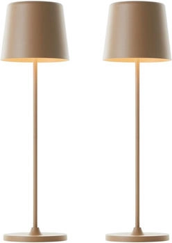 Brilliant LED Tischleuchte Kaami 2er-Set cappuccino matt