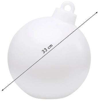 8 seasons Gartenleuchte Shining Christmas Ball, Solar, LED fest integriert, Tageslichtweiß, Ø 33 cm weiß für In- und Outdoor, White (32374S)