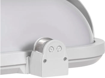 Maclean Außen-Wandleuchte MCE33 + MCE280, LED wechselbar, Warmweiß, Wandleuchte mit Bewegungsmelder + LED 11W Glühbirne, weiß