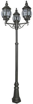 Searchlight Rustic country outdoor lantern bel aire black aluminum 3 e27 lights