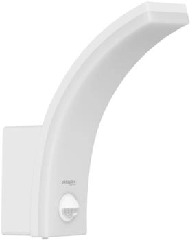 Oktaplex Oktaplex Pablo LED Wandleuchte aussen mit 3 Leuchtstufen warmweiss 3000K Außenbeleuchtung IP65 230V Außenlampe 230V weiß (17091)
