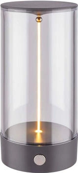 Briloner LED Tischlampe Akku Nachttischleuchte Kabellos Deko Lampe Dimmbar Schwarz