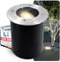 SSC-LUXon JUAVI Bodeneinbaustrahler aussen schwenkbar IP67 - mit LED GU10 3W warmweiß 230V - Bodenspot befahrbar rund rostfrei (4321)