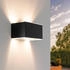 Ledvion Solar LED Wandleuchte, 2W, 60 Lumen, 3000K, IP44, Schwarz, Außenleuchte, Solarlampe, Gartenbeleuchtung (8720707007011)