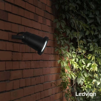 Ledvion 9er Pack LED Gartenstrahler, Aluminium, IP65, 5W, 6500K, 1 Meter Kabel, LED-Strahler(LVO10006-6500K-9pack)