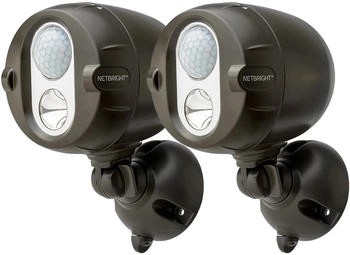 Mr Beams Mr. Beams Batterie-LED-Außenstrahler "MBN352 NetBright" Braun vernetzbar mit Bewegungsmelder 2er Pack (5060229191106)